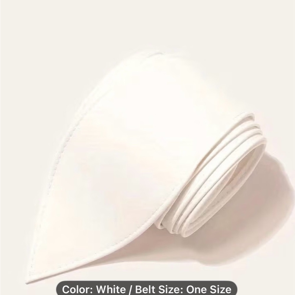 White faux leather wrap belt - Picture 3 of 8